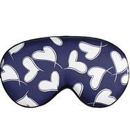 iDECO 100% Natural Mulberry Silk Sleep Mask, Breathable & Super Soft, Comfortable Eye Mask with Adjustable Elastic Strap, Blindfold Eye Cover for Ultimate Rest Aid, Luxurious Print (Hearts)