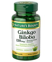 Nature's Bounty Ginkgo Biloba 120mg, 100 Capsules (Pack of 2)