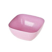 Eco-friendly Crop Straw Simple Square Shape Eating Bowl Household Tableware - Pink SoundsBeauty