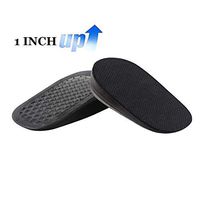 Height Increase Insoles,Shoe Lift Inserts,Gel Heel Lift Inserts,Heel Cushion Inserts,Heel Lift,Height Increase Insoles for Leg Length Discrepancies,1 Pair (Black, 1IN)