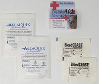 Nosebleed Stop Bleeding Care Kit (with BleedCEASE + AllaQuix Stop Bleeding Gauze + NoseAid)