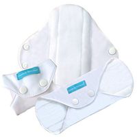 Charlie Banana Reusable Feminine Pads Regular White, White