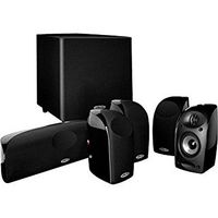 Polk Audio Blackstone TL1600 Compact Home Theater System | Total 6 Items - 4 TL1 Satellite Speakers, 1 Center Channel & an 8" Powered Subwoofer | Bass Port | Detachable Grilles Included