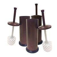 Linen Store Bronze Powder Coated Toilet Brushes with Holders, TB026129, 3 Pack