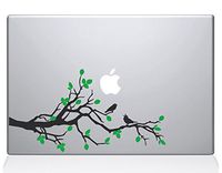 The Decal Guru 0201-MAC-13P-G Birds on a Branch MacBook Decal Vinyl Sticker - 13" MacBook Pro (2015 & Older)