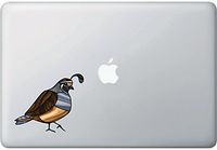 Bird - Quail - Stained Glass Style Opaque Vinyl Laptop MacBook Decal - Copyright 2015 Yadda-Yadda Design Co. (Size Choices) (MD 5"w x 4.25"h)