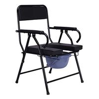 LIYFF-Bedside Commodes Elderly Commode Chair - Folding Medical Narrow Bariatric Toilet Seat for Adults, Disabled, Pregnant Women Portable Bathroom Shower Chair Lightweight Toilet Chair Stool