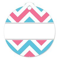 Chevron Gender Reveal - Baby Shower or Gender Reveal Party Favor Gift Tags (Set of 20)