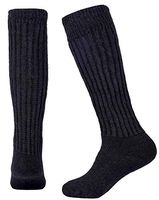 Therapeutic Alpaca Socks - Over The Calf - Diabetic, Neuropathy, Large Calf Socks (Medium, Black)