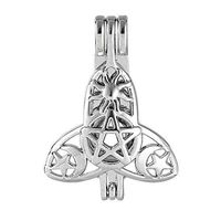 5X Silver Plated Moon Star Pearl Cage Pendants For Akoya Oyster Wish Gift Pretty Bright Stylish Lovely Cheap Elegant Aesthetic Womens Beads Comfortable