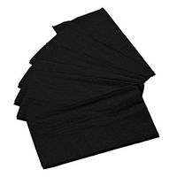 Perfectware 2 Ply Dinner Napkin Black- 100 2-Ply Black Dinner Napkins, 3" Height, 4" Width, 8" Length (Pack of 100)