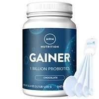 MRM Gainer Protein Powder with Probiotics, Chocolate 53.3 oz Bundle with a Lumintrail Measuring Spoon Set