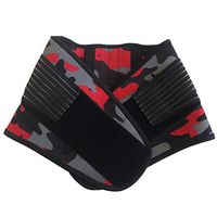 Adjustable Lumbar Lower Back Support Brace Deluxe Neoprene Double (4XL, Red Camouflage)