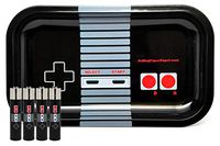 Clipper Lighter “Leaf Lock Gear Controller” Design (4 lighters) with Rolling Paper Depot Rolling Tray (Controller)