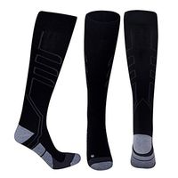 AIRSTROLL Compression Socks for Women Men 20-30mmHg Graduated Athletic Stockings (Black, S/M)