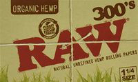 RAW Organic 300 1.25 1 1/4 Size Rolling Papers 1 Pack = 300 Leaves