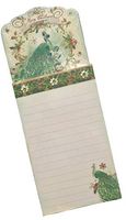 Punch Studio Gem & Glitter Embellished Magnetic Die Cut List Pad, Frost Green Peacock 66646