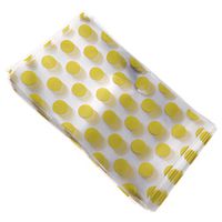 100PCS Golden Dot Bags Baking Cookies Bags Candy Gift Packaging Bags Dessert Party Paper Bags