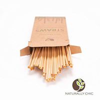 Naturally Chic Biodegradable Straws | Compostable Plastic-Alternative Plant-Based Products Made from Wheat Hay - Eco Friendly