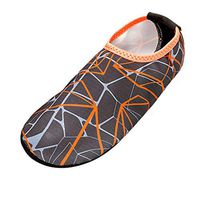 SUGEER Womens and Mens Water Shoes Quick-Dry Aqua Socks Barefoot for Outdoor Beach Swim Surf Yoga Exercise Striped