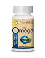 Pure Nutrition Veg Omega 3 (Algal Oil Omega 3 Rich in DHA) 600mg - 60 Veg Caps