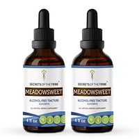 Meadowsweet Alcohol-Free Liquid Extract, Organic Meadowsweet (Filipendula Ulmaria) Dried Herb Tincture Supplement (2x4 FL OZ)