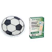 Booboo Buddies Animal Shaped Reusable Ice Pack Cold Compression for Kids.Take The Ouch Out of Owies and Keep Them Clean and Dry with Bonus 25ct Invisible Waterproof Bandages (Soccer Ball)