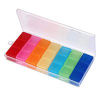 DDLmax Pill Organizer 3 Times a Day, Weekly Pill Box Morning Noon Evening, 7 Day Vitamin Containers, Med Case for Fish Oils, Daily Pill Holder for Supplements