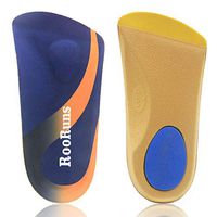 Arch Support Shoe Insert, RooRuns 3/4 Plantar Fasciitis Inserts High Arch Support Insoles with Metatarsal Pads Heel Cushion - Orthotic Inserts for Flat Feet, Over-Pronation, Relief Heel Spur Pain
