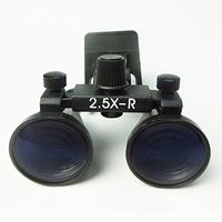 Dental Power Dental Ultra-Light Clip-On Optical Loupes with 2.5 X 360-460mm Magnification and Ultra-Wide View Clips to Any Glasses | Gallilean Optics, Black Color, Model CM250 by Dental Power