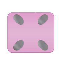 Digital Weight Scale Bluetooth Body Fat Analyzer Bathroom Proportion Measuring Tape and Rounded Corners,Pink