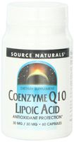 Source Naturals Coenzyme Q10,/Lipoic Acid 30mg/30mg, 60 Capsules