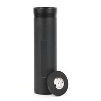 Aluminium Alloy Cigar Case Box Tube Humidor with Hygrometer for 3 Cigars (Black)