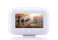 JWDCC Pill Box Case - Decorative Boxes - Deer Wildlife Art Pattern- Pocket Medicine Tablet Holder Organizer Case Pill Box for Purse - Compact 8 Compartment