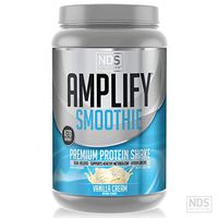 NDS Nutrition Amplify Protein Smoothie with Added Greens for Overall Health - Whey Protein and Naturally Occurring Amino Acids - Build Lean Muscle, More Strength, Lose Fat - Vanilla - 30 Servings