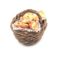 1:12 Dollhouse Miniature Bread Basket Simulation Food Kitchen Toy Decor ESUS