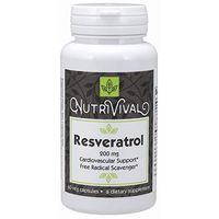 Nutrivival Resveratrol Natural 200mg with Red Wine Extract to Support The Cardiovascular System* 60 Vegetarian Capsules