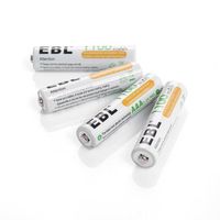 EBL 1100mAh Super Capacity AAA Rechargeable Batteries, 4 Pack