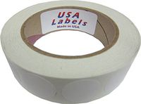 1" Wafer Tab Seals No Perf - Roll of 1,000 (White)