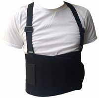 Black Belt Back Support Waist Brace Lift Heavy Weight Comfort (Small/Medium)