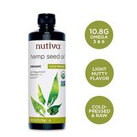 Nutiva Organic, Cold-Pressed, Unrefined Hemp Seed Oil from non-GMO, Sustainably Farmed Canadian Hemp, 24-ounces