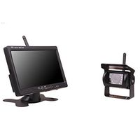 12V 24V Wireless Parking Kit Combo Set 2.4GHz Rear View Backup Camera with HD LED Monitor for Car Truck Bus Reverse Home CCTV (7 Inch)