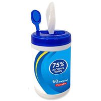 75% Alcohol Wet Wipes Disinfectant Wipes 60 Sheets/Pack Portable Antiseptic Cleaning Sterilization Wipes Wet Wipes for Tourism, Hotel, Restaurant, Home, Office, Car