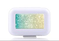 JWDCC Pill Box Case - Decorative Boxes - Glitter Pattern- Pocket Medicine Tablet Holder Organizer Case Pill Box for Purse - Compact 8 Compartment