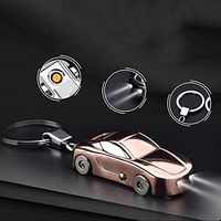 Mopoq Mini Creative Key Chain Custom USB Charging Metal Car Cigarette Lighter Windproof Cigarette Lighter Colorful Car Model Key Chain Lighter Charging Creative Personality Windproof Electronic Mini P