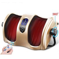ZLMI Foot Massager, Kneading Shiatsu Therapy Plantar Massage Heat Function for Foot and Calf Circulation Massage with Handheld Controller,Gold