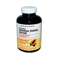 American Health Original Papaya Enzyme 600 Chewable Tablets, 6 Pack