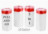 Pull and Go Trash Bags (5 in 1), Small 10 gallon, Number Tab Drawstrings, Strong & Durable!