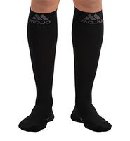 Mojo Compression Socks Unisex Knee Hi 20-30 mmHg | Medical Support Stockings (Black, XXX-Large)