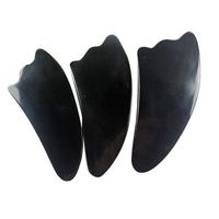 So Beauty New Chinese Traditional Triangle Dovetail Natural Horn Scraping Plates Scraping Piece Gua Sha Massage Tools Scraping Tools Kit